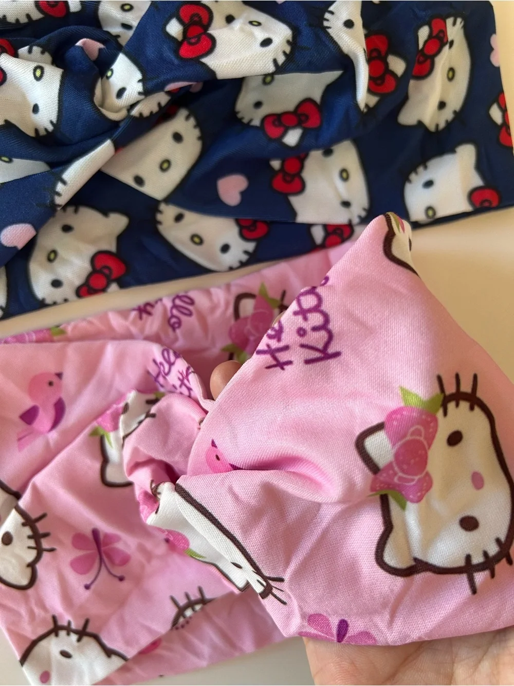 Hello Kitty Stretch Headband Set - Pink, Navy & Light Pink